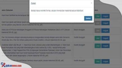 Cara Mengatasi Tulisan Berkas Harus Memiliki Format dalam Pendataan Tenaga Non ASN