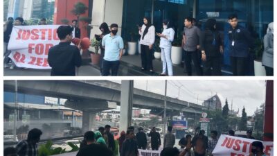 Aksi Unjuk Rasa Mahasiswa di RSIA Paramount Soroti Dugaan Adanya Kelalaian Medis Terhadap Seorang Pasien Anak Bayi