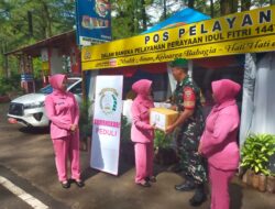 Petugas Pos Ketupat Malino Dapat Kejutan dari Kapolsek dan Bhayangkari di Tengah Pengamanan Lebaran