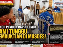 Tokoh Pemuda Rappolemba: Kami Tunggu Pembuktian di Musdes!