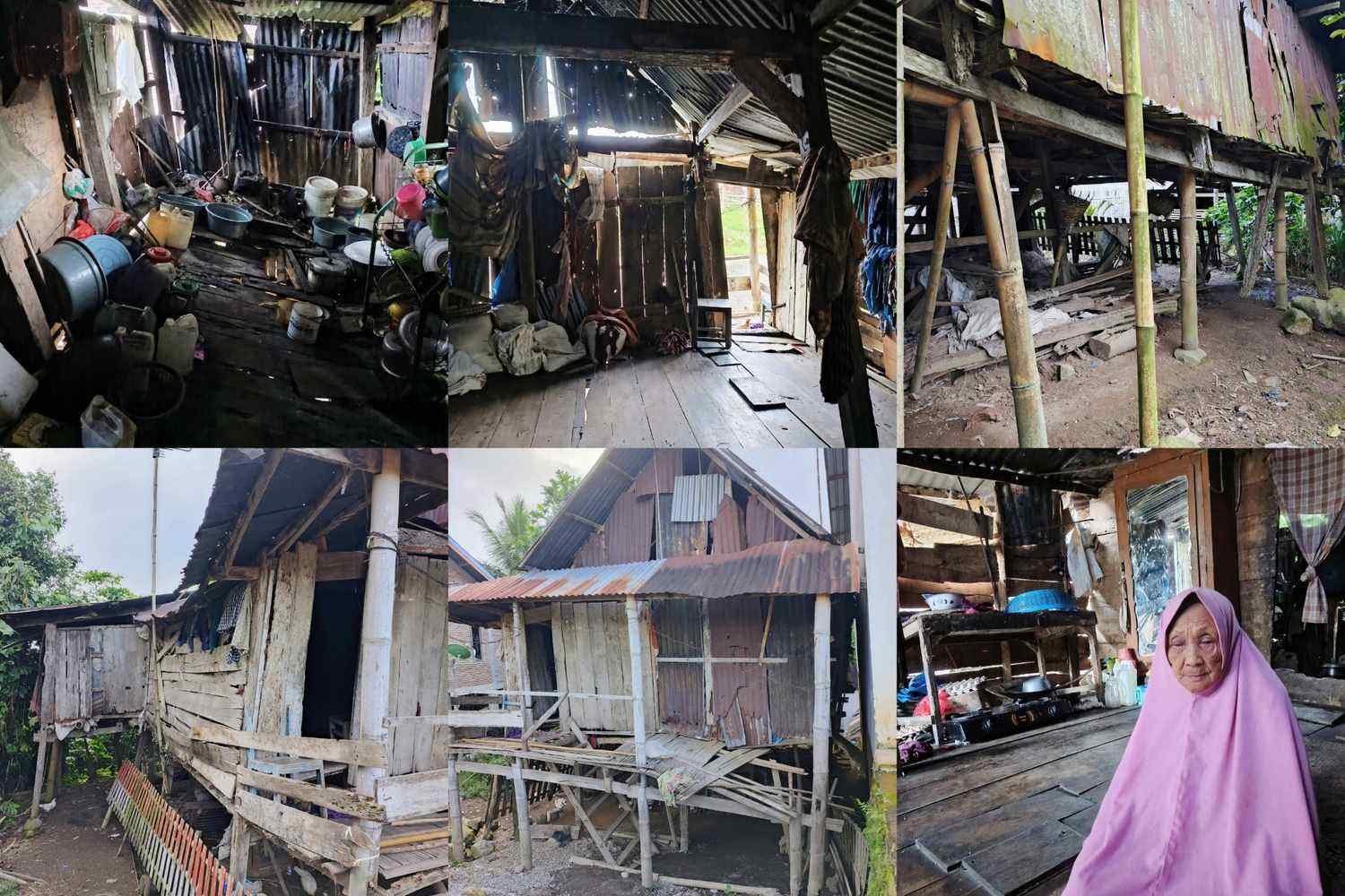 Kondisi rumah Dg Samaya di Dusun Bulueng, Desa Rappoala, Kecamatan Tompobulu, Kabupaten Gowa. | Syadir Ali